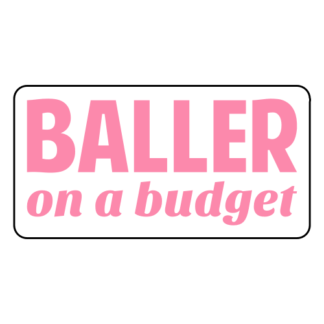 Baller On A Budget Sticker (Pink)
